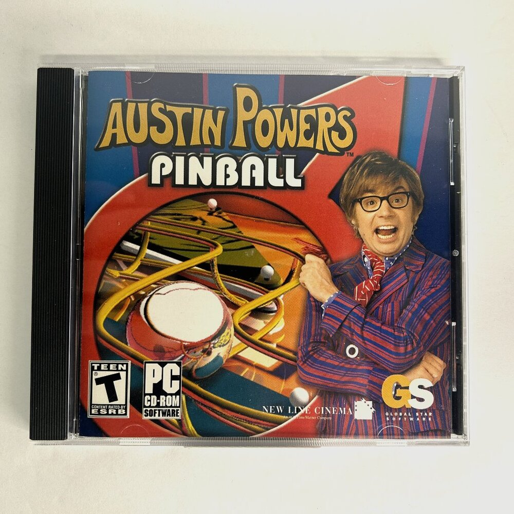 Austin Powers Pinball PC CD-ROM Mike Myers Cover Arcade Game 2003 By GS Software